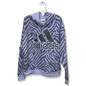 adidas Girls' All Over Fleece Pullover L/XL